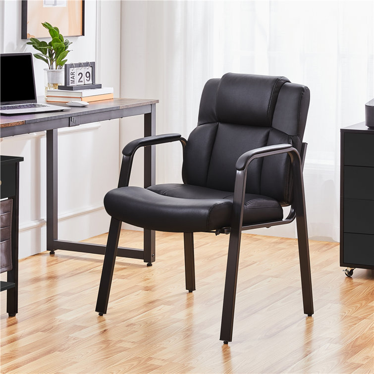 Leather guest online chairs